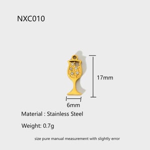 Premium Gold Color Stainless Steel DIY Pendant h5