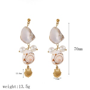  style oceanic stainless steel gold color earring sets h5 