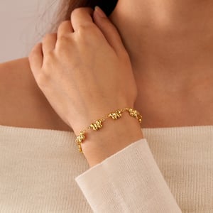 1 Piece Designable Series Daily Butterfly Stainless Steel Gold Color Women's Chain Bracelets h5 Picture5