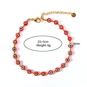 Klassische Serie Eye Resin Goldfarbene Perlenketten für Damen h5 