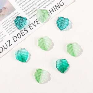 1 Piece Vivid Leaf Glass DIY Jewelry Beads h5 Picture4