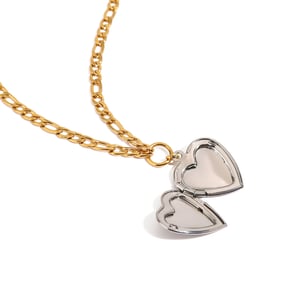 Collares colgantes de acero inoxidable con forma de corazón y colores variados h5 Imagen5
