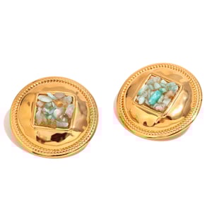 Vintage Light Luxury Starfish Color Clash Stainless Steel Women's Earrings h5