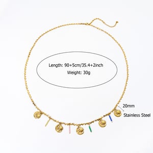 Catene da vita da donna in acciaio inossidabile color oro con pendenti a conchiglia della serie Beach h5 Immagine2