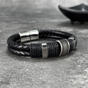 1 stuk moderne rechthoekige leren herenarmbanden h5 Afbeelding7