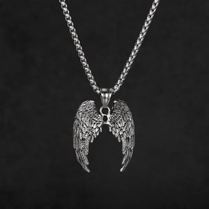 1 Parça Gösterişli Kanatlar Paslanmaz Çelik Erkek Kolye h5 Resim10
