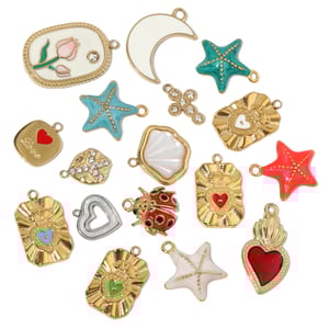 1 Piece Oceanic Series Vivid Starfish Stainless Steel Gold Color Women's Pendants h5 Picture5