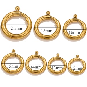 1 piece diy  annular clasp stainless steel gold color women's pendants h5 Picture4