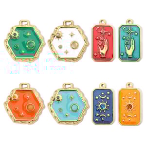 1 Piece Polychrome Series Sun Stainless Steel Gold Color Women's Pendants h5 Picture6