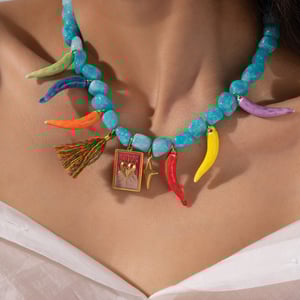 Stylish Colorful Beads Natural Stones Women's Beaded Necklaces h5 Picture4