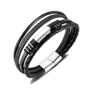 Braccialetti da uomo minimalisti multistrato in acciaio inossidabile, 1 pezzo h5 