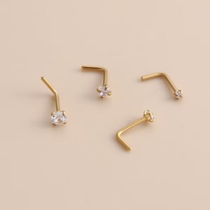 1 piercing para la nariz de circonita delicada para mujer h5 Imagen4