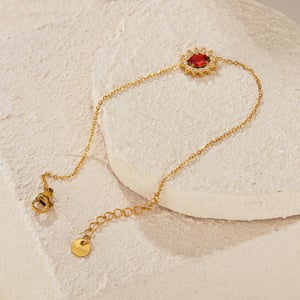 1 Piece Stylish Series Daily Oval Shape Stainless Steel Gold Color Women's Chain Bracelets h5 Picture4