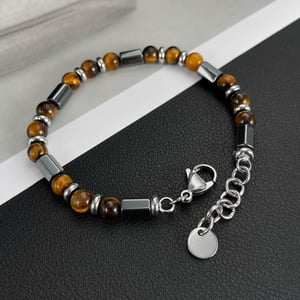 Tägliche geometrische Naturstein-Materialien Herren-Perlenarmbänder h5 Bild2