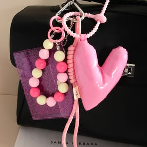 Sweet Cute Three-Dimensional Pink Heart Women's Bag Charms h5 Picture3
