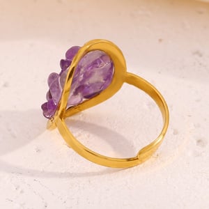1 Stück Premium Feeling Goldener Edelstahl Damenring h5 Bild3