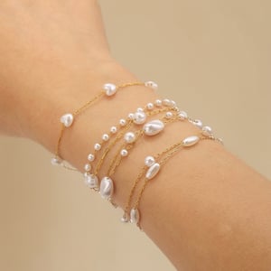 1 Piece Elegant Natural Beads Stainless Steel Women's Chain Necklaces h5 Picture3