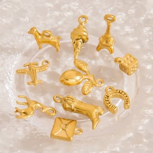 Stainless Steel Gold Color DIY Pendants h5 Picture4