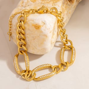 Shell Shape Stainless Steel Gold Color Chain Bracelets h5 Picture3