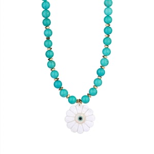 Flower Shell Stainless Steel Gold Color Women's Beaded Necklaces h5