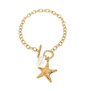 Seestern-Charm-Armbänder aus Edelstahl in  h5 