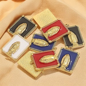 1 Piece Madonna Pattern Stainless Steel Gold Color Women's Pendants h5 Picture5