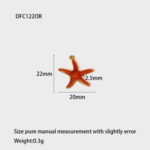 1 Piece Cute DIY Starfish Necklace Accessories Stainless Steel Women's Pendant h5 Picture7