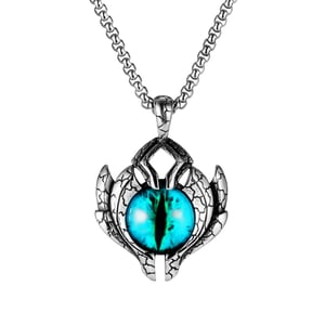Collana da uomo in acciaio inossidabile con occhio di demone, 1 pezzo h5 