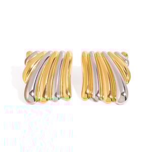 1 pair  style stainless steel gold color women's stud earrings h5 Picture5