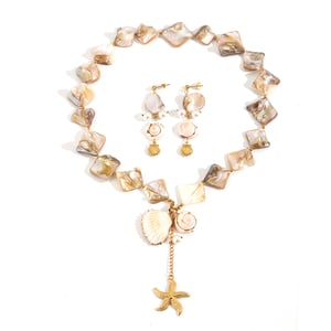 style oceanic stainless steel gold color earring sets h5 Picture3