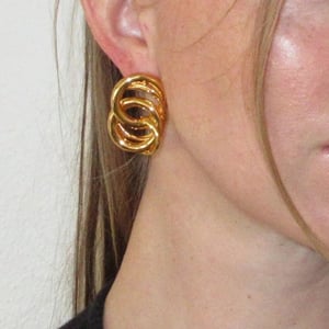 1 Pair Stainless Steel Gold & Sliver Mixed Color Women's Stud Earrings h5 Picture7
