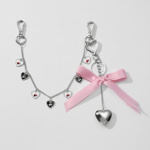 1 pezzo di ciondolo per borsa da donna in lega con fiocco dolce, serie semplice h5 Immagine9