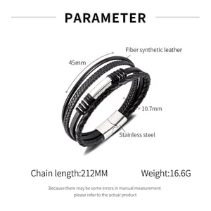 Braccialetti da uomo minimalisti multistrato in acciaio inossidabile, 1 pezzo h5 Immagine7