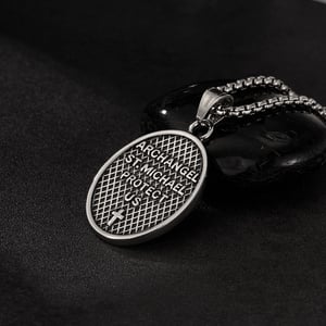 Classic Religious Oval Stainless Steel Men's Necklaces h5 Picture6