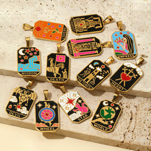 Chic Tarot Stainless Steel Pendants h5 Picture4