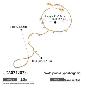bracelets de cheville simples en acier inoxydable couleur or h5 Image2
