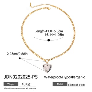 Collares colgantes de acero inoxidable con forma de corazón y colores variados h5 Imagen2
