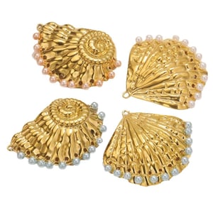 1 Piece Stylish Conch Shape Stainless Steel Women's Pendants h5 Picture6