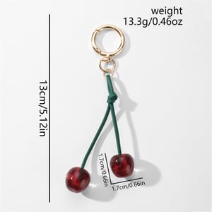 Leather Cherry Bag Charms h5 Picture2