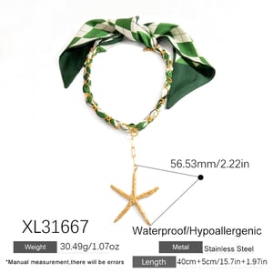 Casual Starfish Stainless Steel  Gold Color Pendant Necklaces h5 Picture2