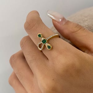 1 Piece Retro Cross Stainless Steel Gold Color Women's Single Rings h5 Picture3