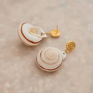 Muschelförmige Tropfenohrringe h5 Bild6