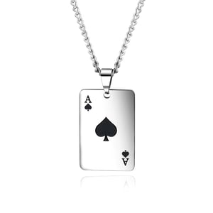 1 stuk klassieke pokerketting van roestvrij staal voor heren h5 