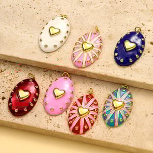 Opulent Oval Copper Gold Color Pendants h5 Picture3