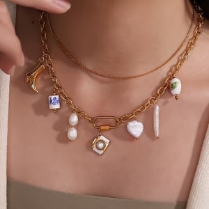 Classic Starfish Gold Color Artificial Pearl Women's Pendants h5 Picture4