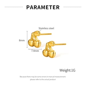 1 Paar Simple Series Daily Plant Edelstahl Goldfarben Damen Ohrstecker h5 Bild2