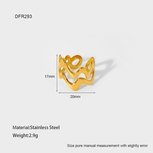 Einfache Serie Tägliche Geometrische Edelstahl Gold Farbe frauen Ringe h5 