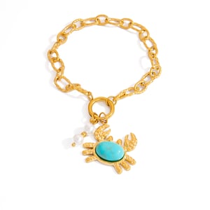 Cute Little Crab Stainless Steel Women's Bracelet h5