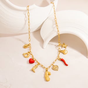 Oceanic Stainless Steel Gold Color Pendant Necklaces h5 Picture3