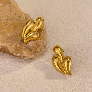 1 Paar Simple Series Daily Droplet Edelstahl Goldfarben Damen Ohrstecker h5 Bild4